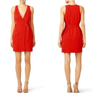 Amanda Uprichard Red Cargo Dress Small